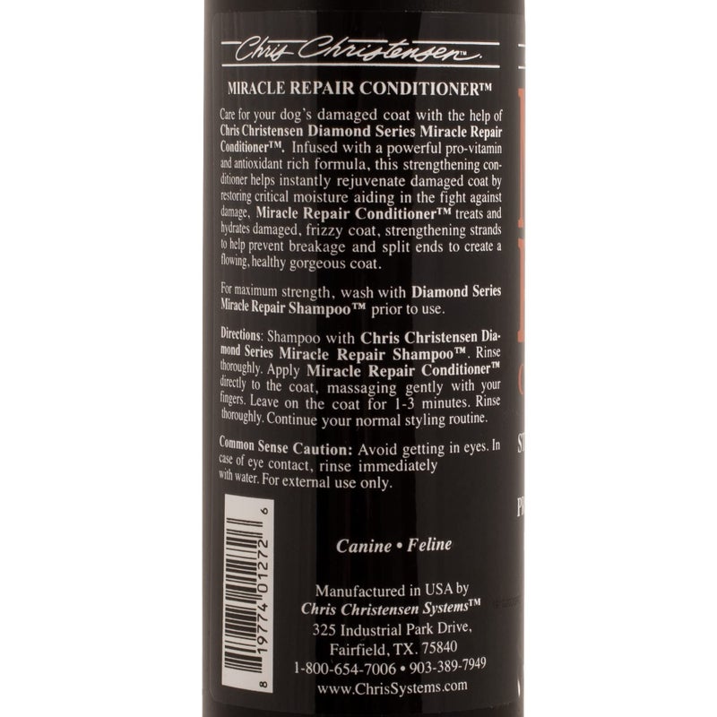 Chris Christensen Diamond Series Miracle Repair Dog Conditioner, Groom Like a Professional, Pro-Vitamin Formula, Provides Maximum Moisture, Use on Both Dogs and Cats, Made in USA, 16 oz - Image 3